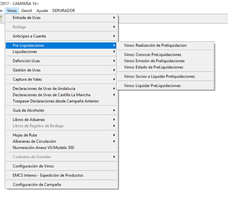 Ruta Pre-Liquidaciones