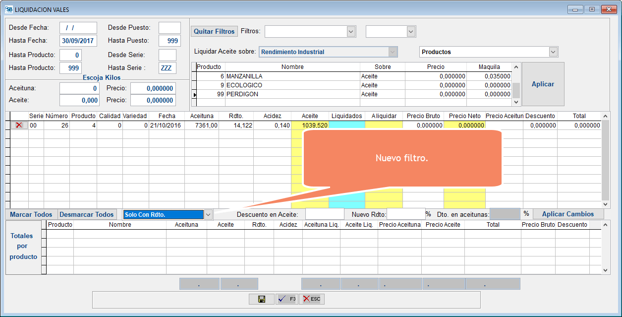 Nuevo combo en ventana "Liquidación Vales"