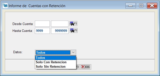 Informe de Cuentas con Retención