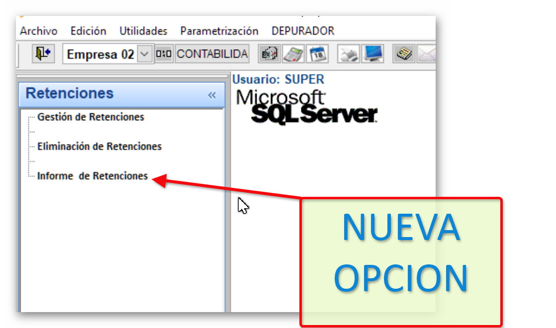 Ruta Informe Retenciones