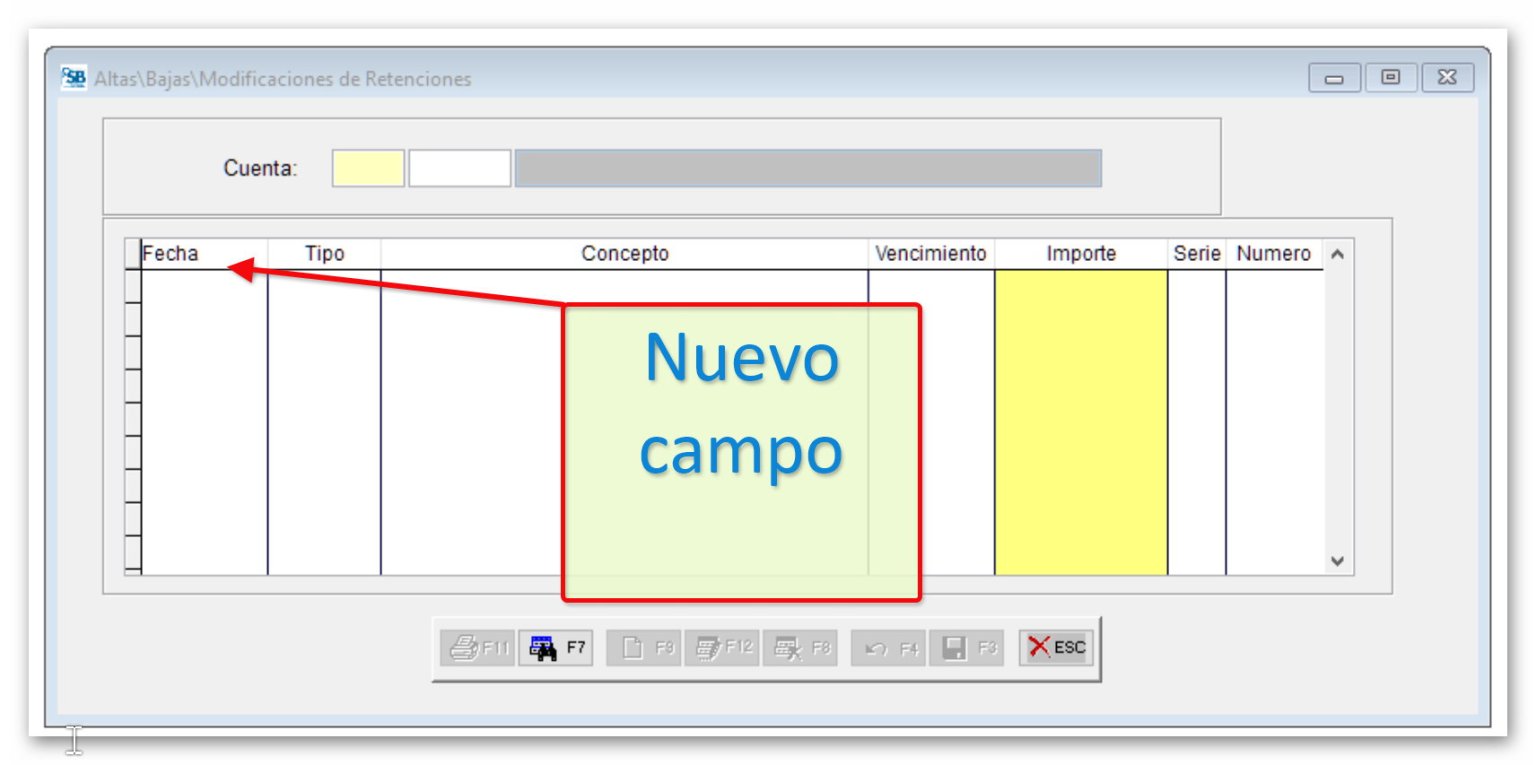 Altas\Bajas\Modificaciones de Retenciones