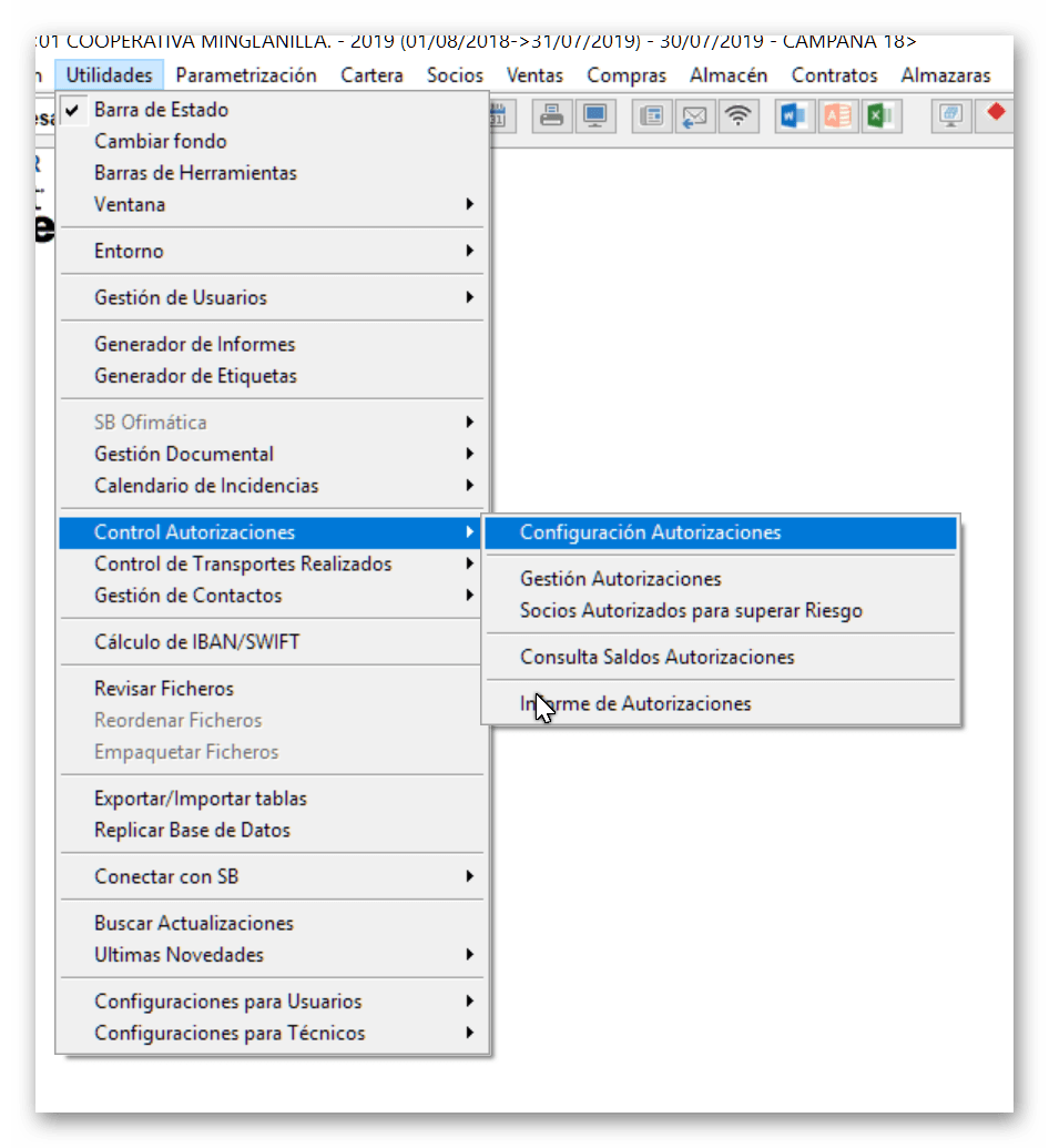 Configuración de Autorizaciones