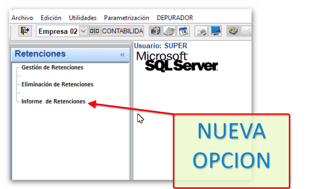 Ruta Informe de Retenciones Ruta Informe de Retenciones