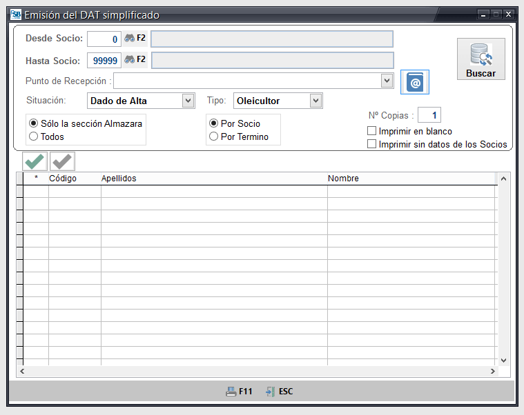 Emisión del DAT simplificado
