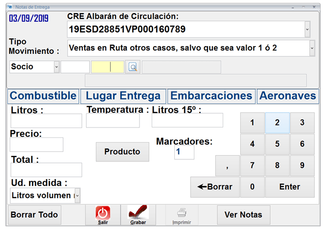 Notas Entrega Táctil
