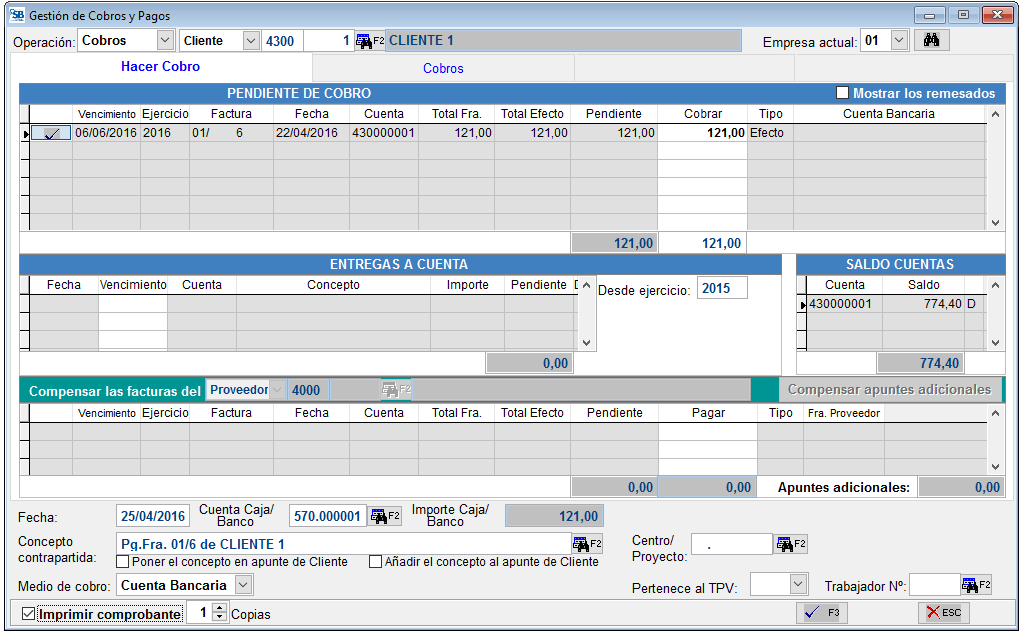 Gestión Cobros/Pagos