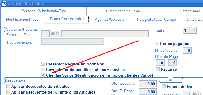 Casilla Clientes Varios