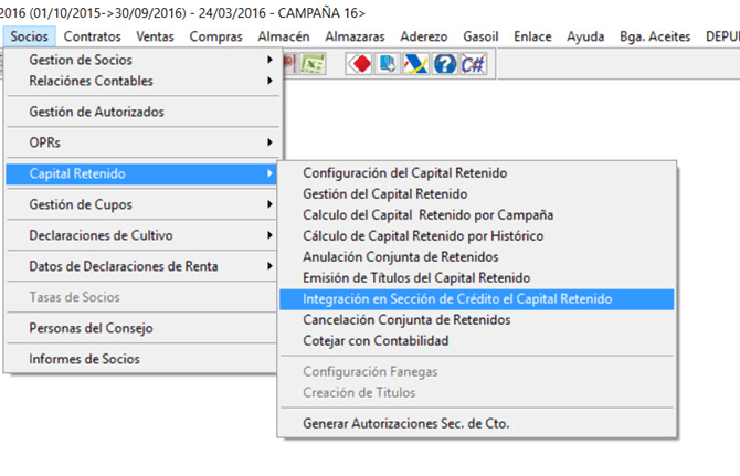 Ruta Integración en Sección de Crédito