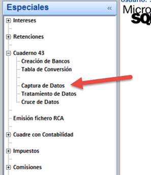 Ruta captura de datos