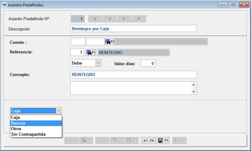 Asientos Predefinidos