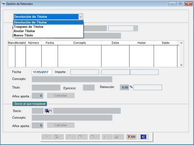 Gestión de Retenidos