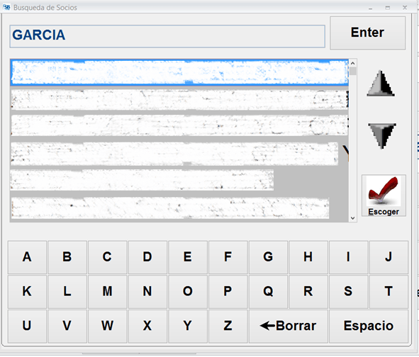 Busqueda Socios/Clientes