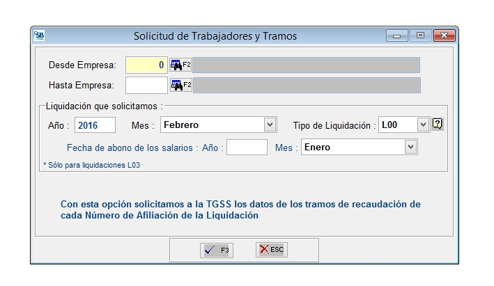 Solicitud de Trabajadores y Tramos