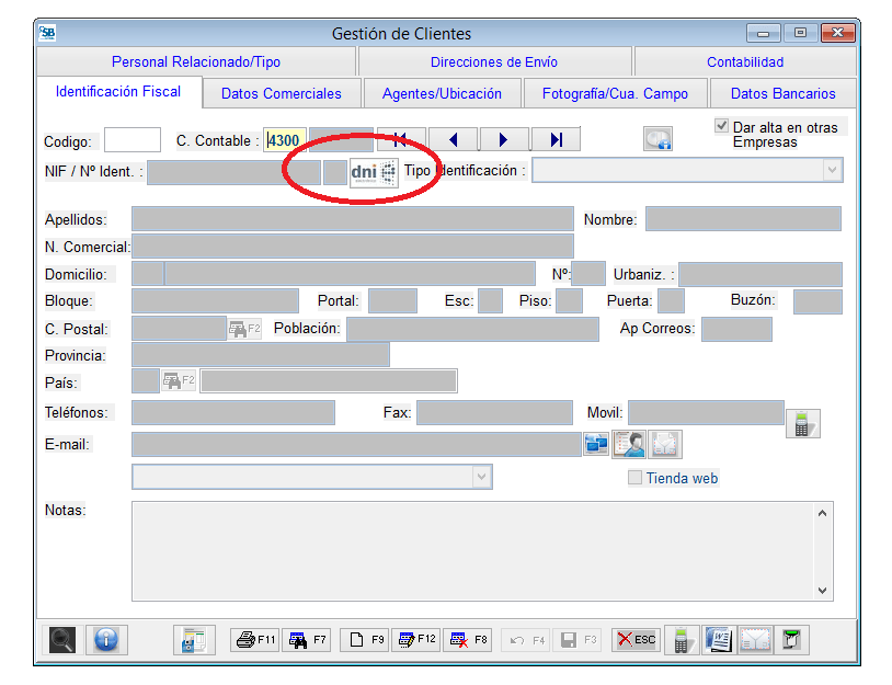 botón en ficha de clientes, proveedores y socios