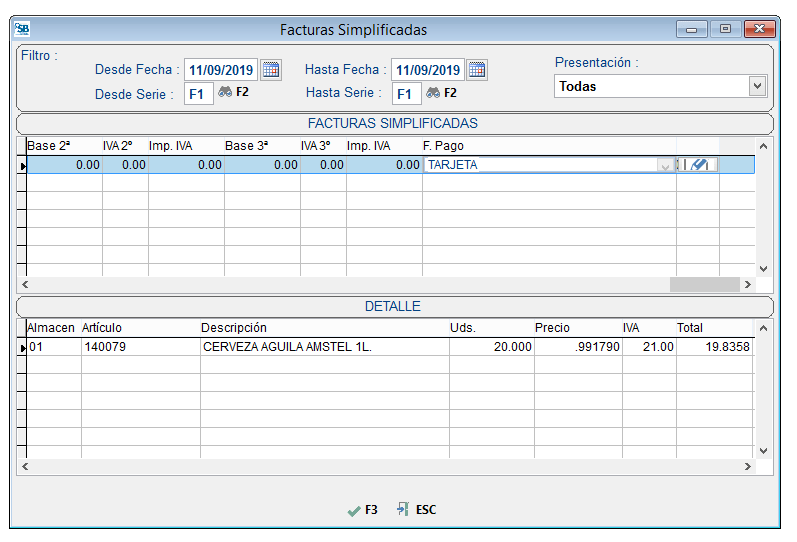 Facturas Simplificadas