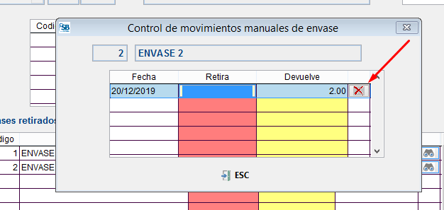 Control de movimientos manuales de envases