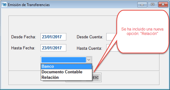 Emisión de Transferencias