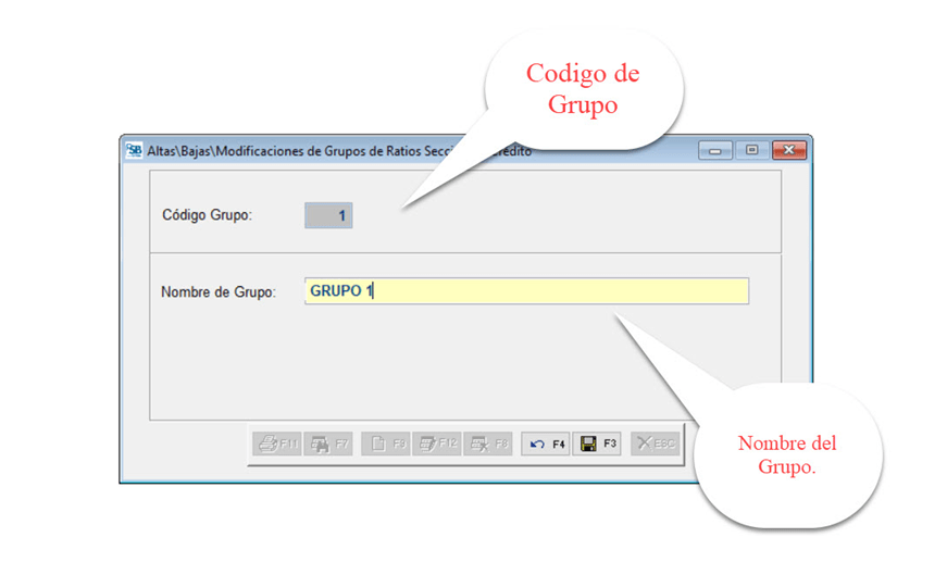 Altas\Bajas\Modificaciones de Grupos de Ratios