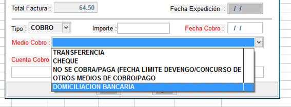 Nuevo método de cobro