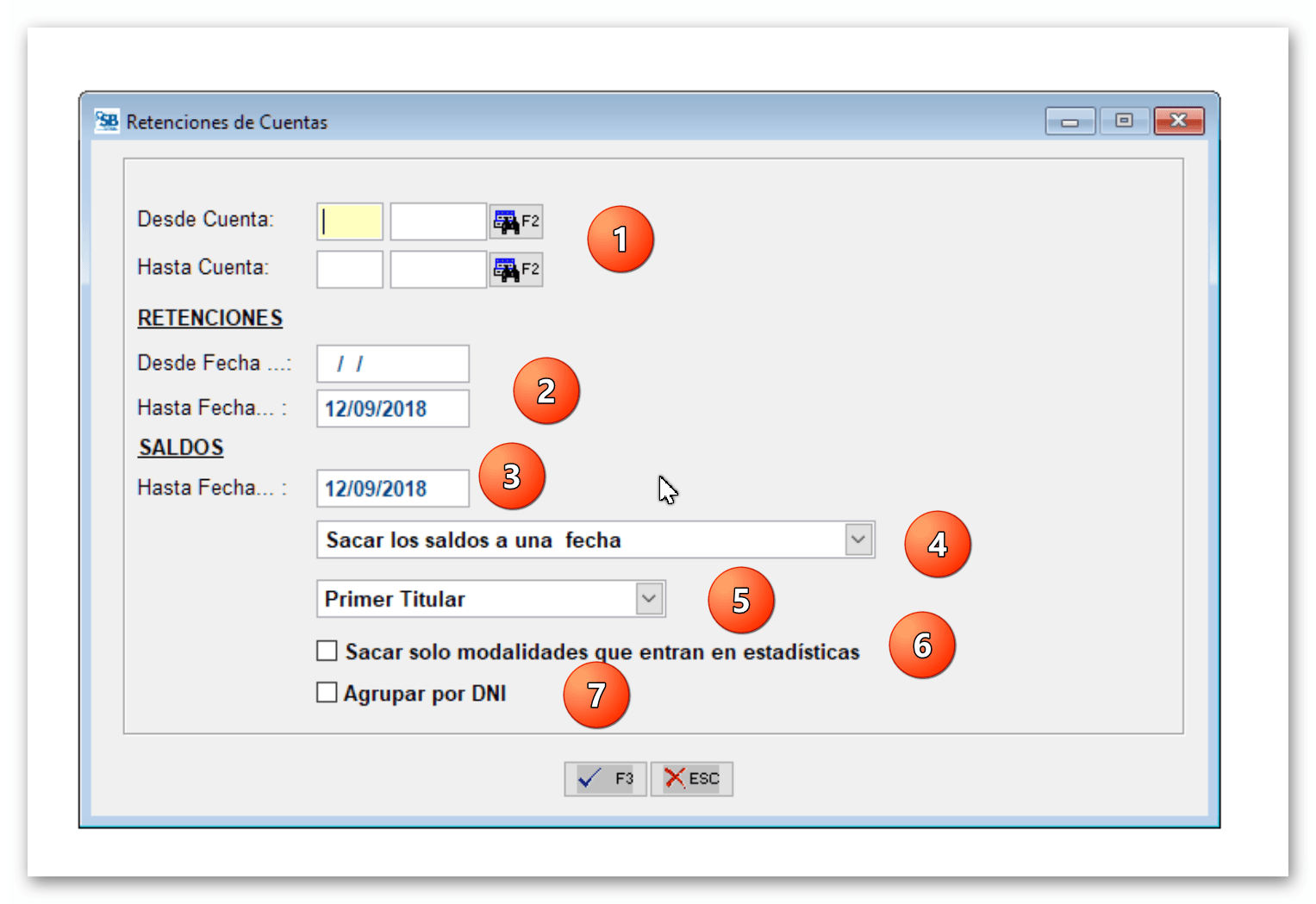 Retenciones de Cuentas Retenciones de Cuentas