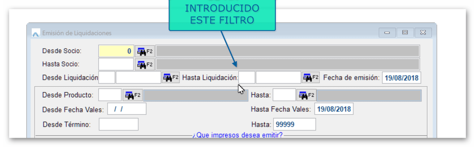 Emisión de Liquidaciones