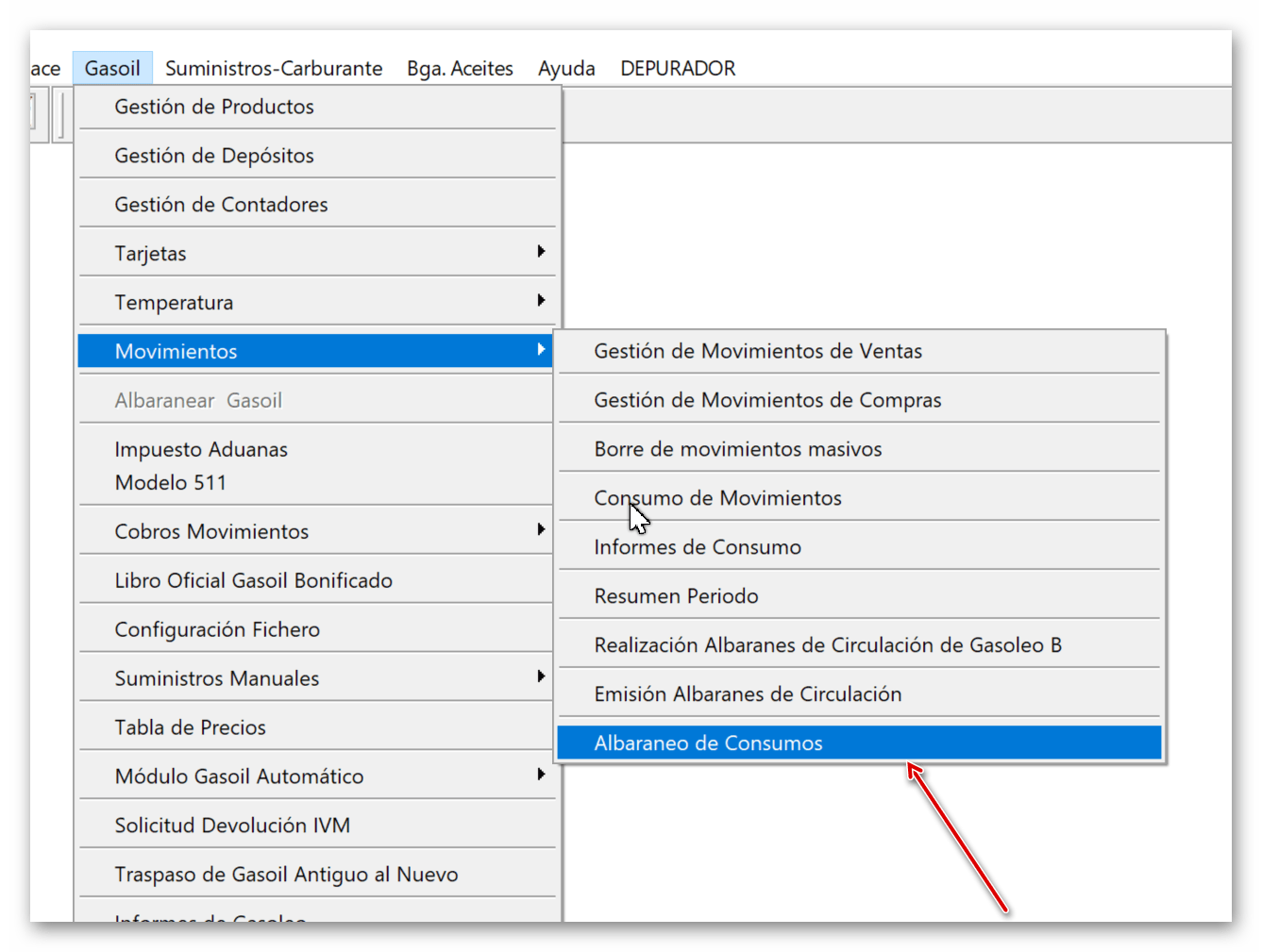 Albaraneo de Consumos