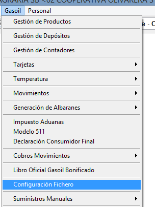Ruta Configuración Fichero