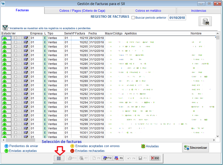 Gestión Facturas para el SII