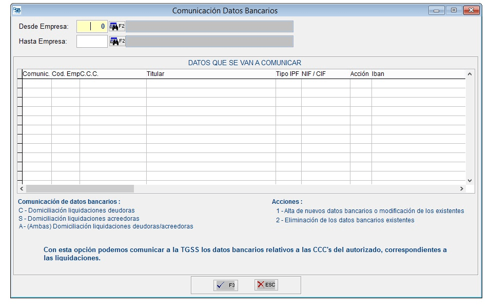 Comunicación Datos Bancarios