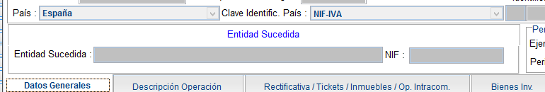 Campo Entidad Sucedida