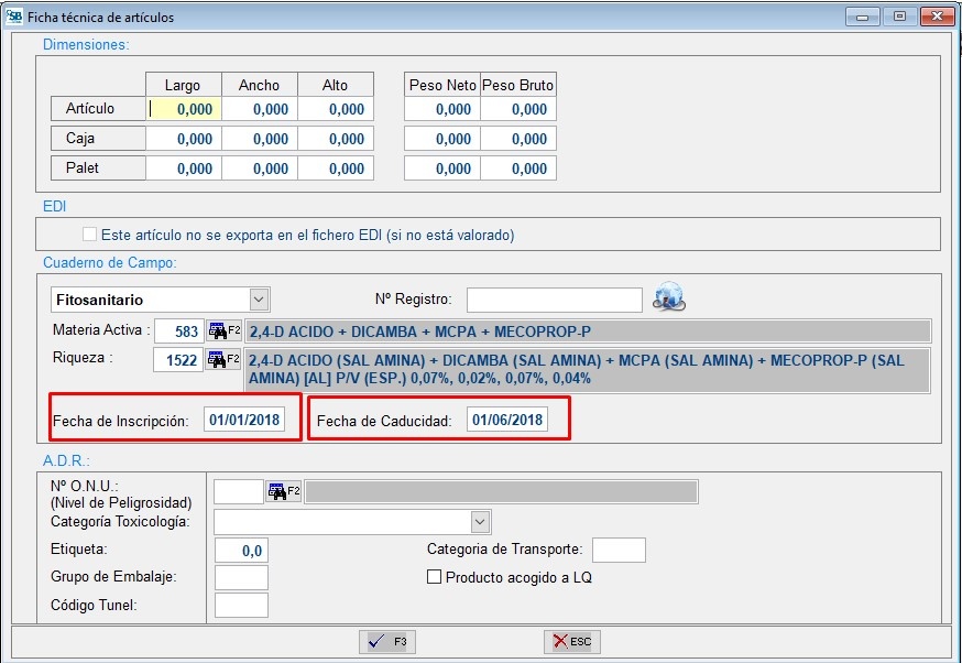 campos incluidos en ficha técnica fitosanitarios